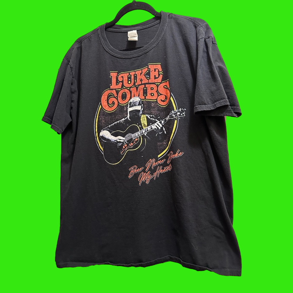 Black Luke Combs Concert Short Sleeve Graphic Tee